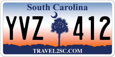 SC license plate YVZ412