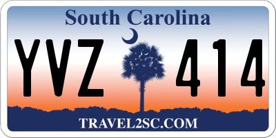 SC license plate YVZ414