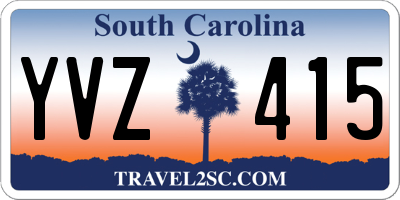 SC license plate YVZ415