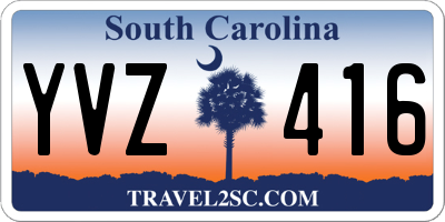 SC license plate YVZ416