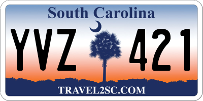 SC license plate YVZ421
