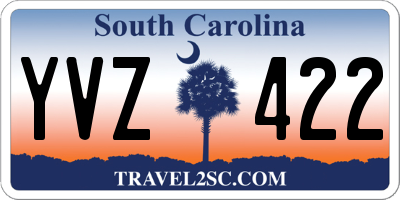 SC license plate YVZ422