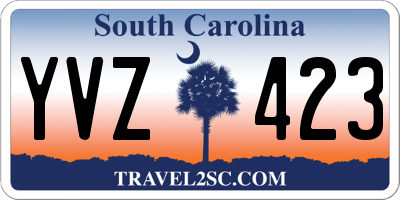 SC license plate YVZ423