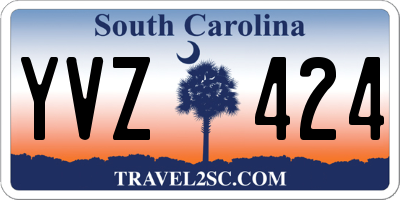 SC license plate YVZ424