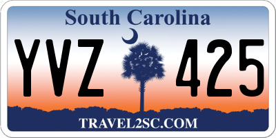 SC license plate YVZ425