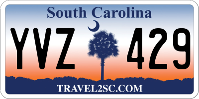 SC license plate YVZ429