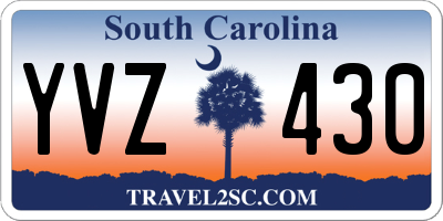SC license plate YVZ430
