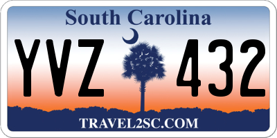 SC license plate YVZ432
