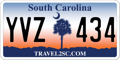 SC license plate YVZ434