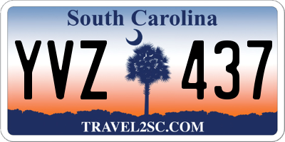 SC license plate YVZ437