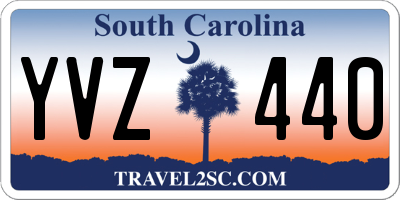 SC license plate YVZ440