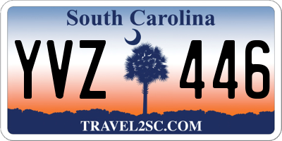 SC license plate YVZ446