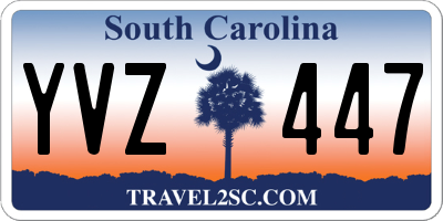 SC license plate YVZ447