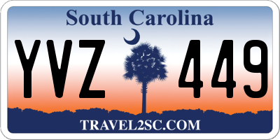 SC license plate YVZ449