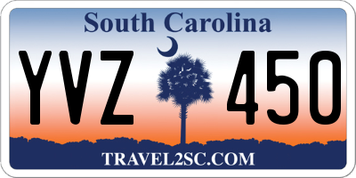 SC license plate YVZ450