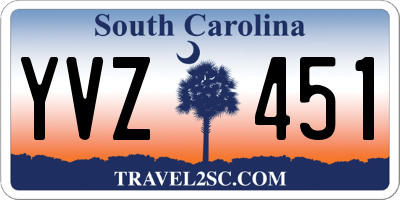 SC license plate YVZ451