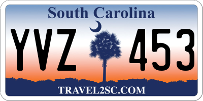 SC license plate YVZ453