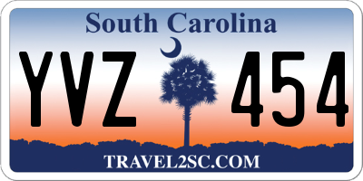 SC license plate YVZ454