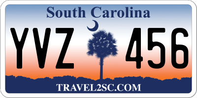 SC license plate YVZ456