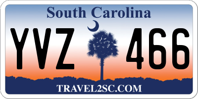 SC license plate YVZ466