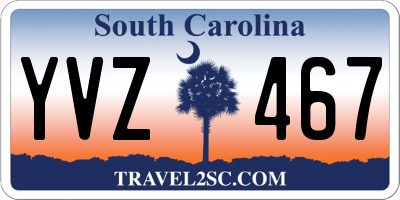 SC license plate YVZ467