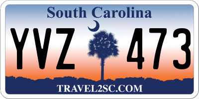 SC license plate YVZ473