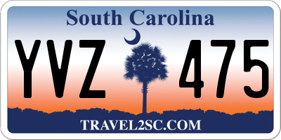 SC license plate YVZ475