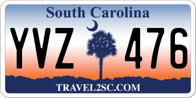 SC license plate YVZ476