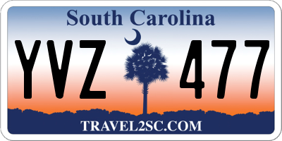 SC license plate YVZ477