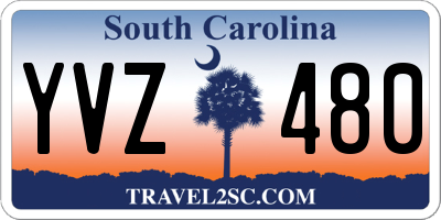SC license plate YVZ480