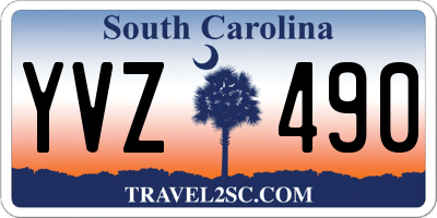 SC license plate YVZ490