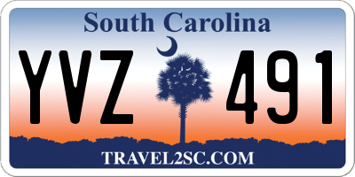 SC license plate YVZ491