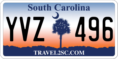 SC license plate YVZ496