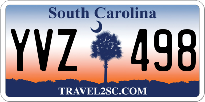 SC license plate YVZ498