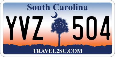 SC license plate YVZ504
