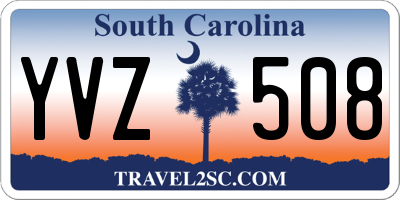 SC license plate YVZ508