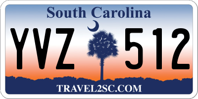 SC license plate YVZ512