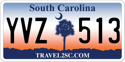 SC license plate YVZ513