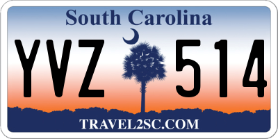 SC license plate YVZ514