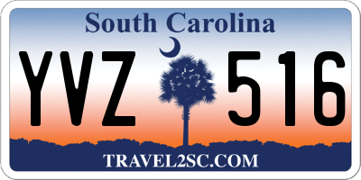 SC license plate YVZ516
