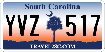 SC license plate YVZ517