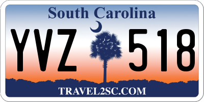 SC license plate YVZ518