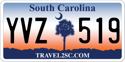 SC license plate YVZ519