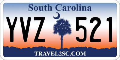 SC license plate YVZ521