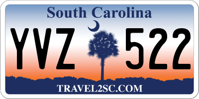 SC license plate YVZ522