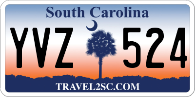 SC license plate YVZ524