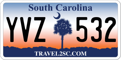 SC license plate YVZ532