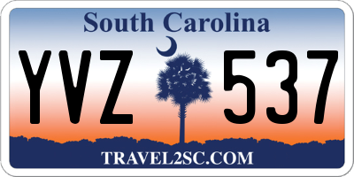 SC license plate YVZ537