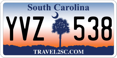 SC license plate YVZ538