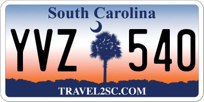 SC license plate YVZ540
